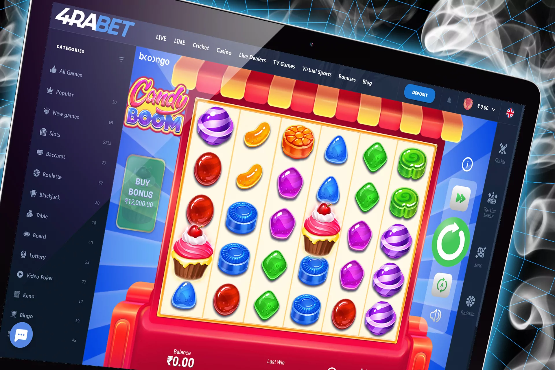 Candy boom are ranked among the most popular casino games in 4Rabet.