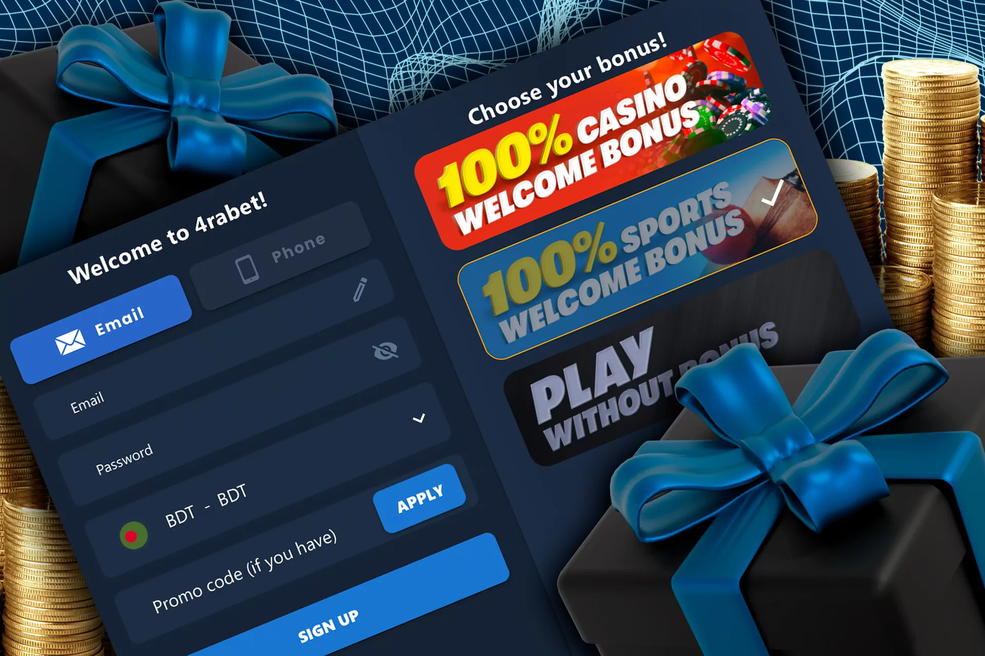 4rabet Bd offers casino welcome bonus for new users to take advantage of the welcome bonus.