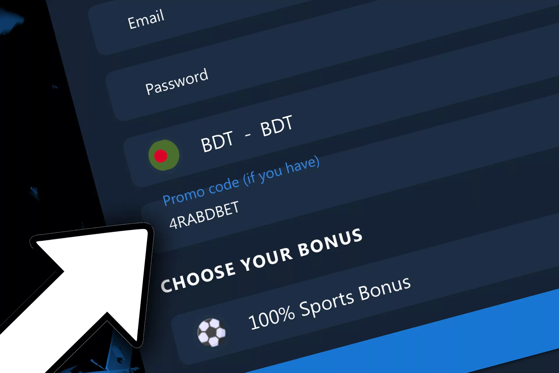 Enter promo code 4RABDBET and get the best betting experience at 4Rabet with a large balance!