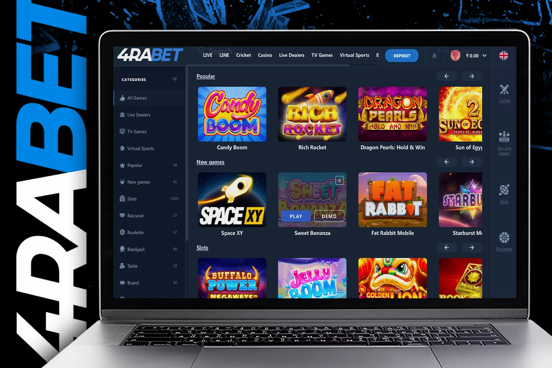 More about online casino 4Rabet after registration you can learn more on the page casino.