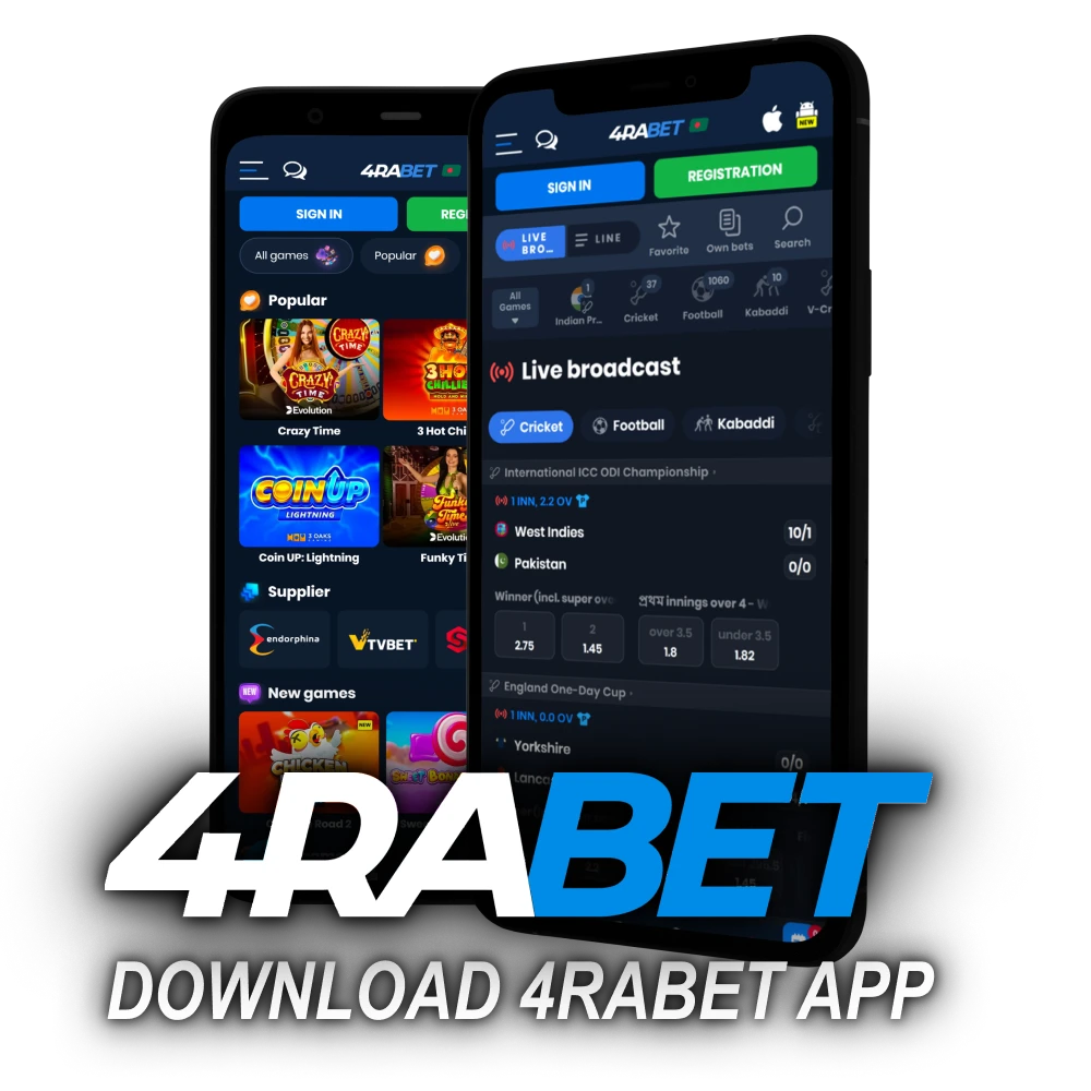 Download the 4Rabet app on android or iOS and get a great bonus offer on exclusive terms.