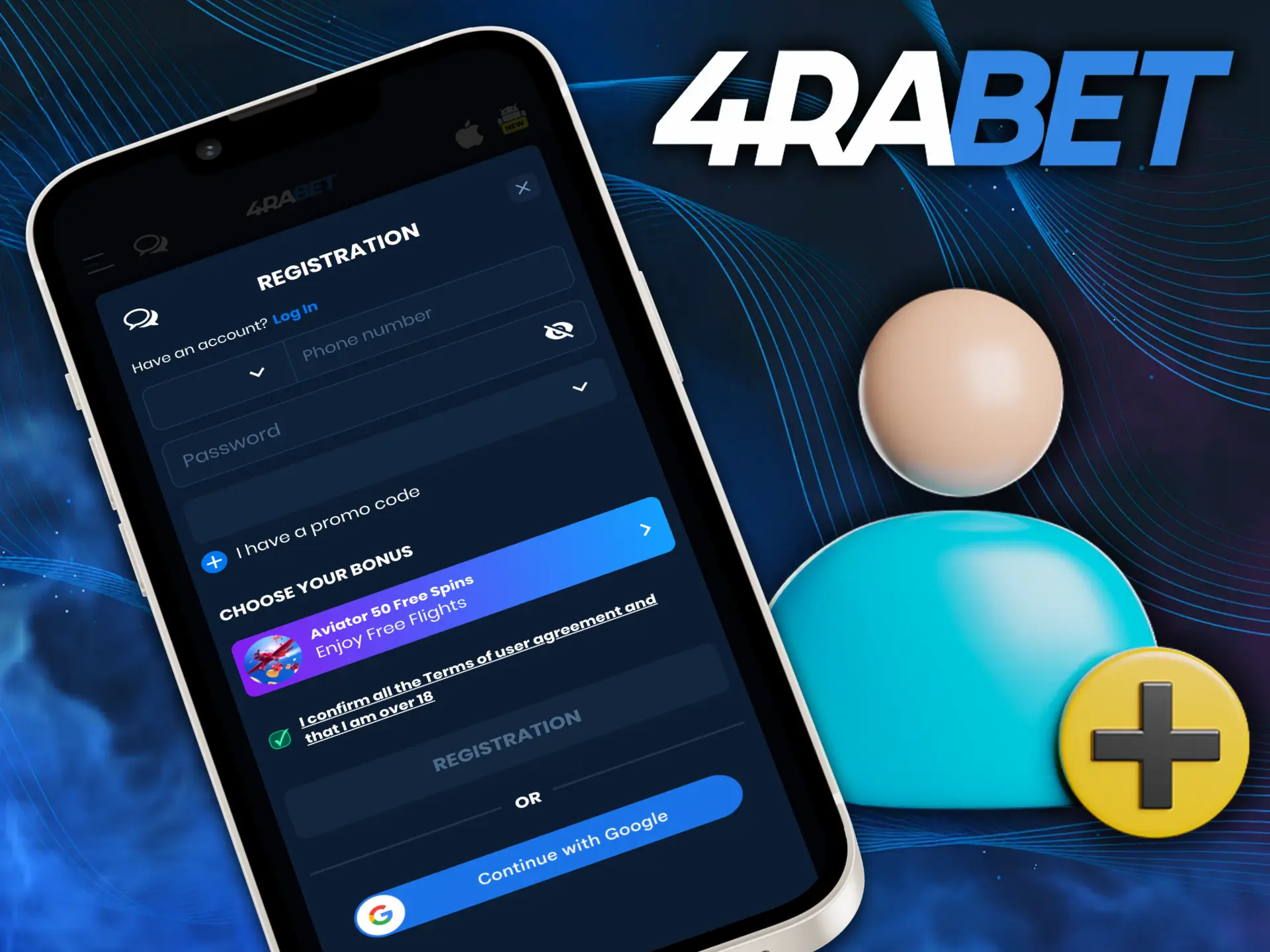 Use the guide to successfully sign up for an account with 4Rabet.