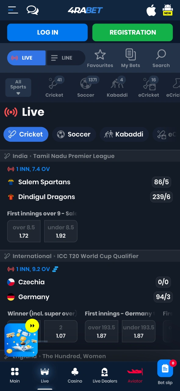 Make your choice in sports betting at 4Rabet.